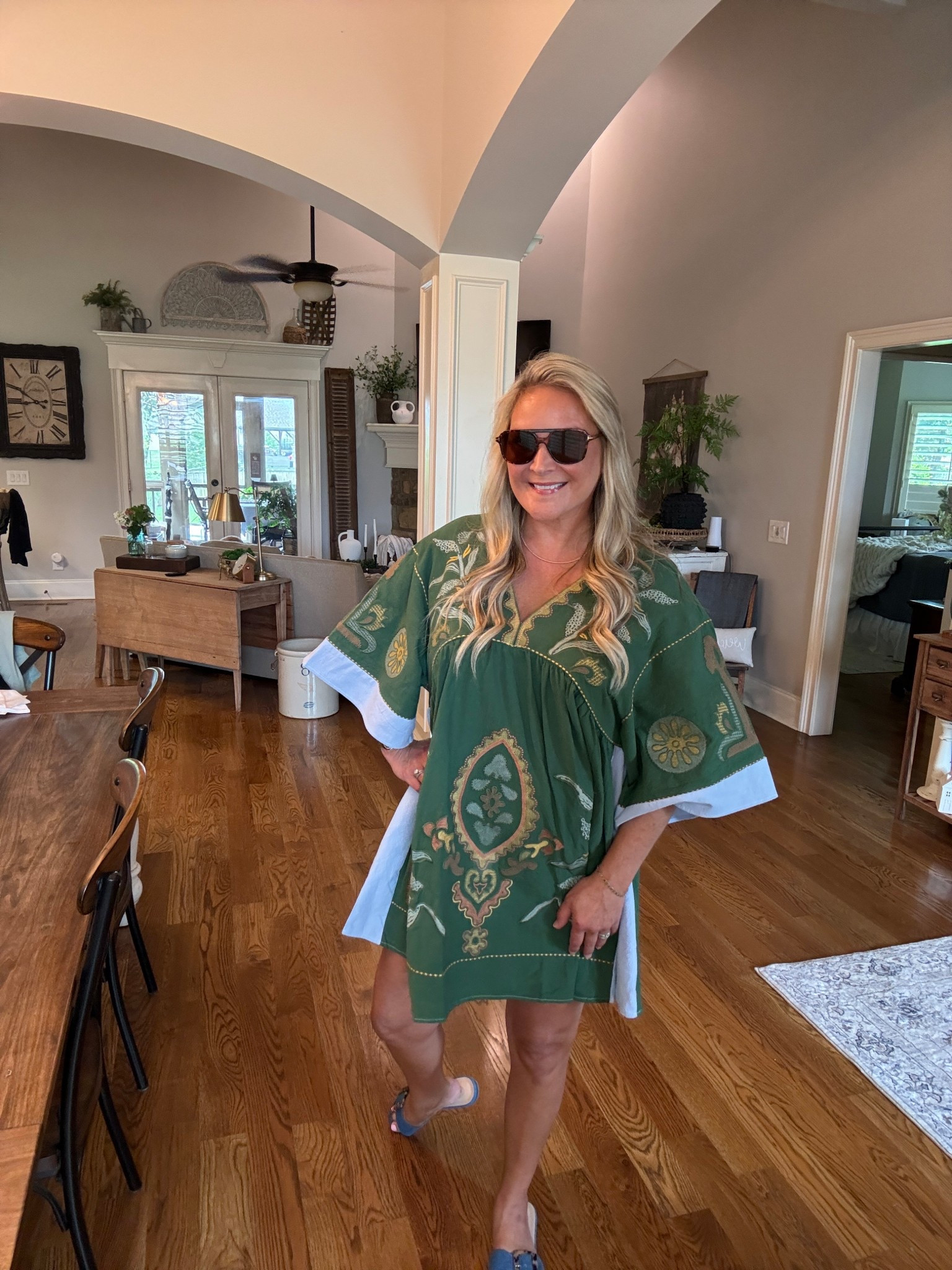 Spring is in the air and this dress is the perfect easy cute and comfy look! The embroidery detail is amazing and the sleeves are such a great length for Spring. 

Pair it with sandals or tennis shoes for an easy and cute look! 

#LTKStyleTip #LTKMidsize #LTKOver40