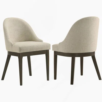 Beige Upholstered Dining Side Chair (2 Of Set) | Wayfair North America