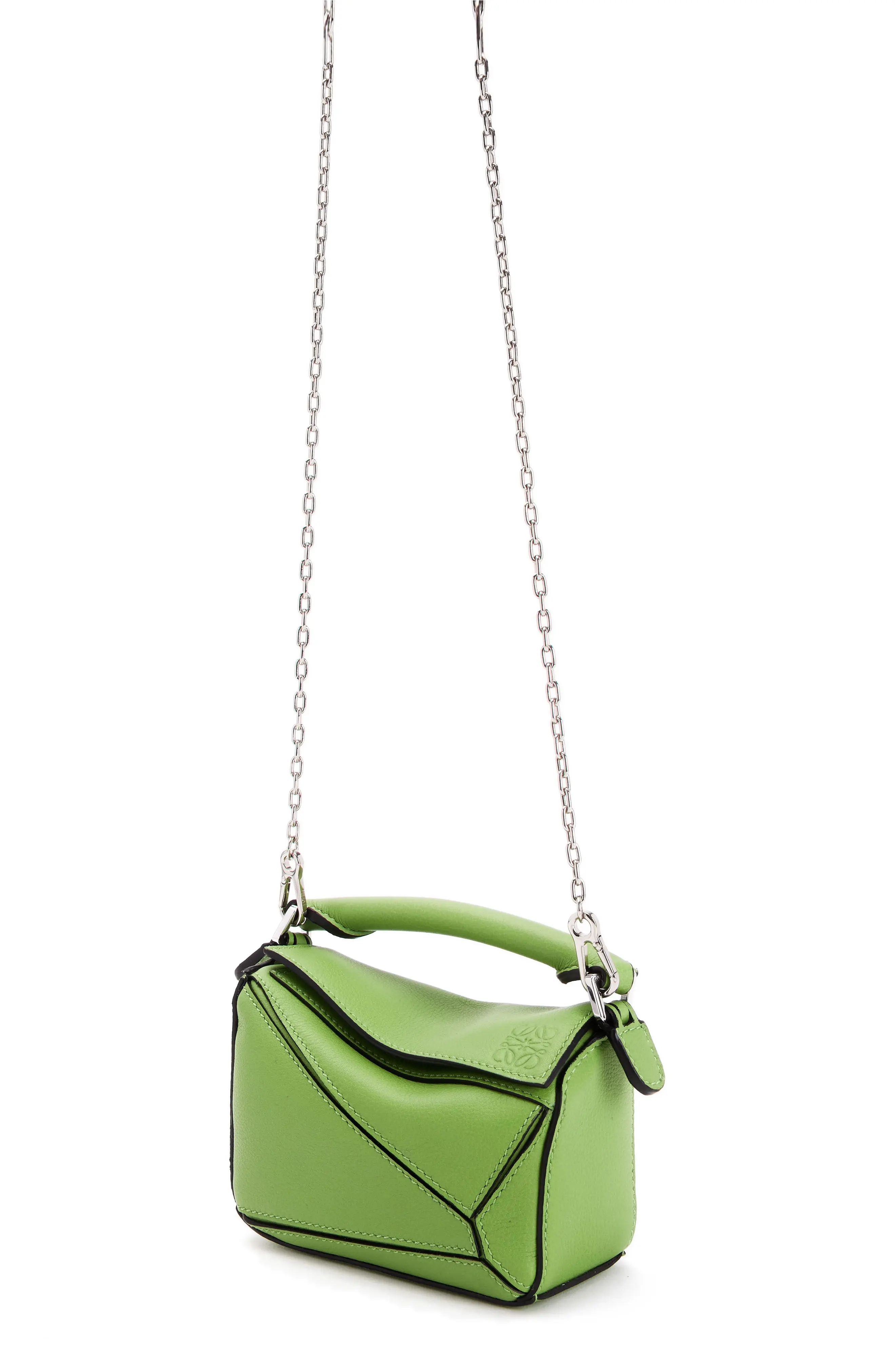 Loewe Nano Puzzle Leather - Green | Nordstrom