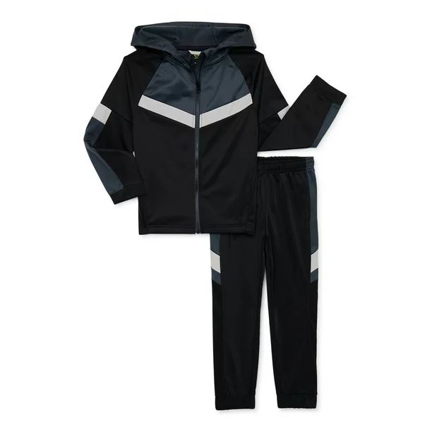 Athletic Works Boys Track Jacket and Tricot Pants, 2-Piece Set, Sizes 4-18 & Husky - Walmart.com | Walmart (US)