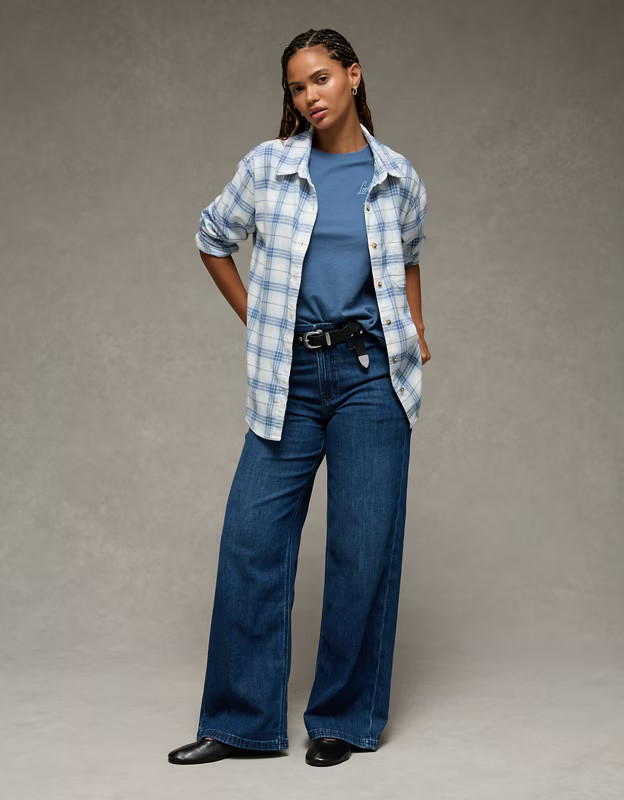 AE Oversized Flannel Shirt | American Eagle Outfitters (US & CA)
