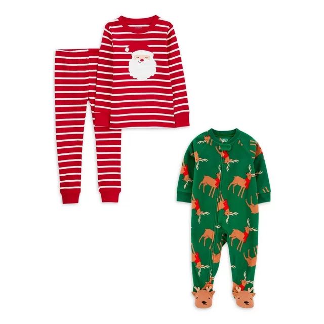 Carter's Child of Mine Toddler Unisex Christmas Pajama Set, 3-Piece, Sizes 12M-5T | Walmart (US)