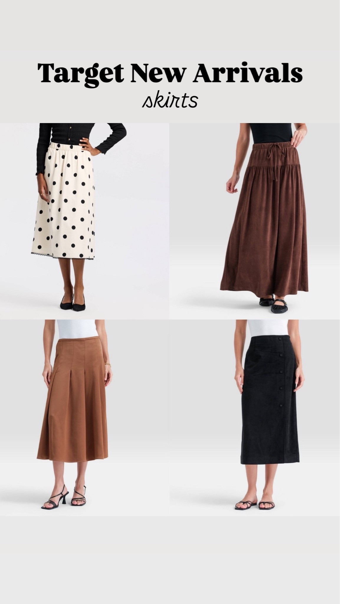 Target new arrivals skirts