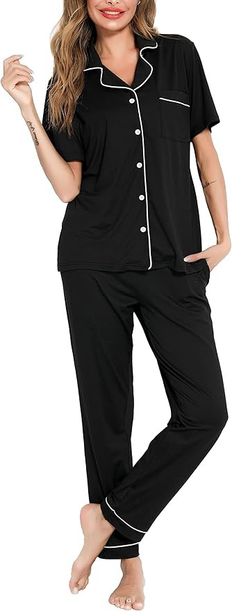 Lovasy Pyjamas for Women Soft Ladies Pyjamas Classic Pjs for Women Sets Cosy Womens Pyjamas Sets ... | Amazon (UK)
