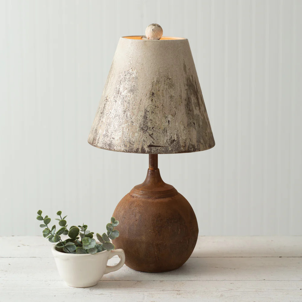 Antique-Inspired Cannon Ball Tabletop Lamp | River Chic Designs