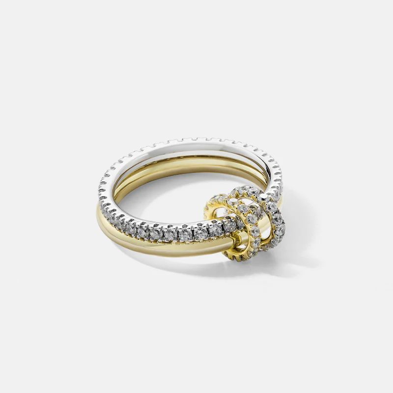 Together Gold Vermeil Pavé Double Ring | Victoria Emerson