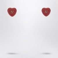 Valentino Garavani Royal Heart Red Earrings | Balardi (US & Canada)