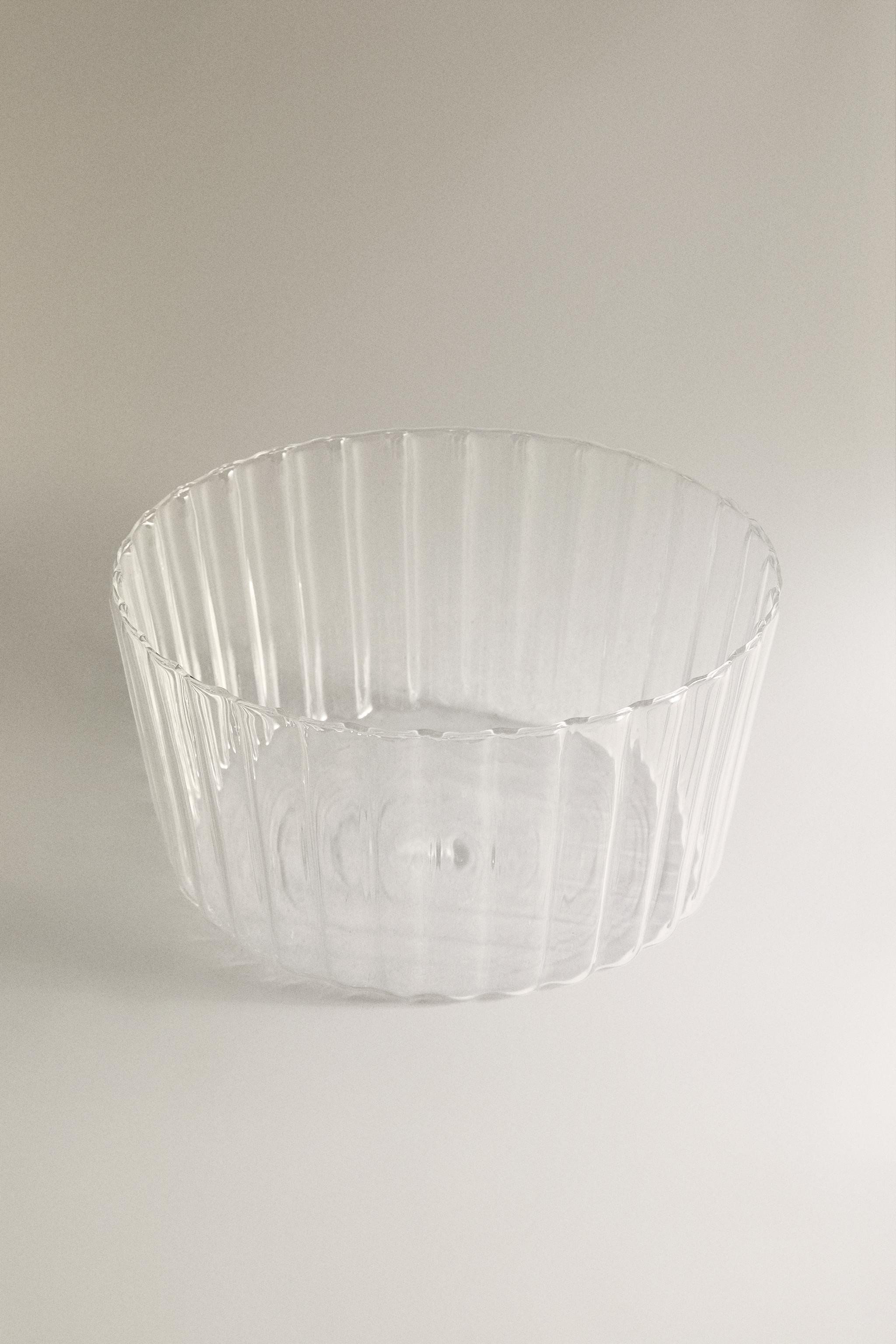 WAVY BOROSILICATE GLASS SALAD BOWL | Zara UK