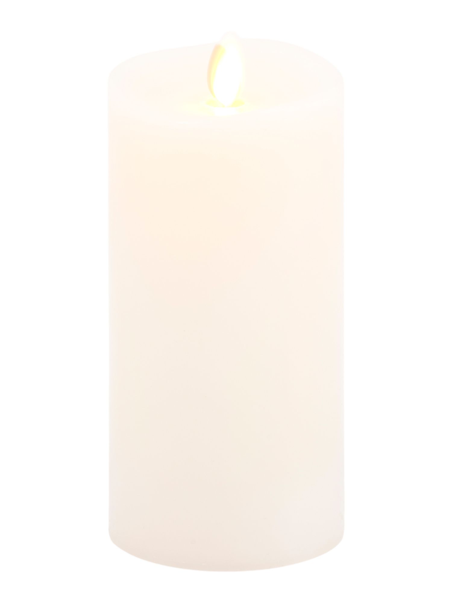 7in Melted Smooth Unscented Moving Flame Led Pillar Candle | TJ Maxx