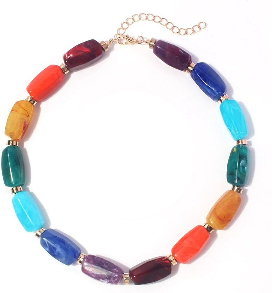Boho Chic Beach Jewelry:Inspired by the laid-back beach jewelry for women, this chunky gold neckl... | Amazon (US)
