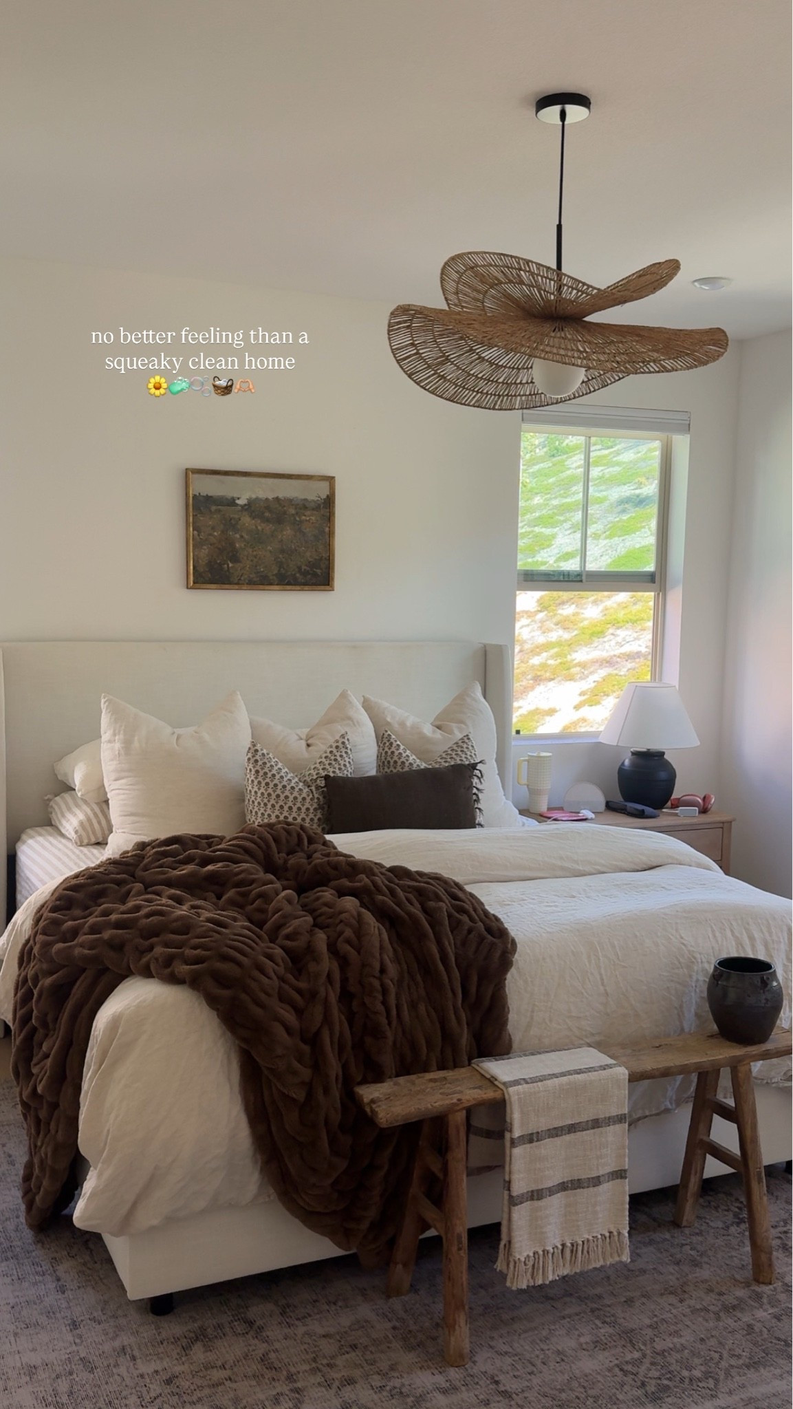 linked what I could! 
bench and vase on bench are from a local home store🤎 Lola blankets discount code: AMYJO35

#LTKdayinmylife #LTKHome #LTKmorningroutine