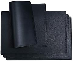 SHACOS PU Faux Leather Placemats Set of 4 Waterproof Table Mats 18x12 inch Heat Resistant Wipe Cl... | Amazon (US)