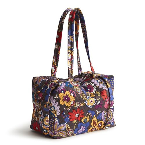 Vera Bradley Women's Premium Cotton Woodhill Shoulder Bag, Colorful Bouquet, One Size | Amazon (US)