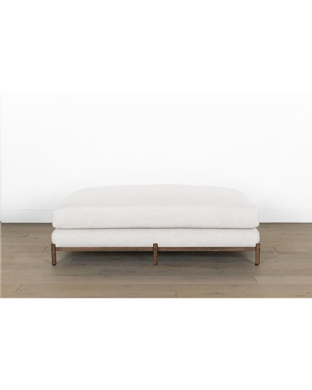 Morrison Wood Base Large Ottoman | McGee & Co.