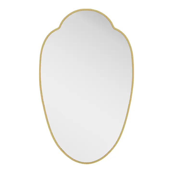 Large Italian Contemporary Style Clove Gold Design Mirror | Chairish