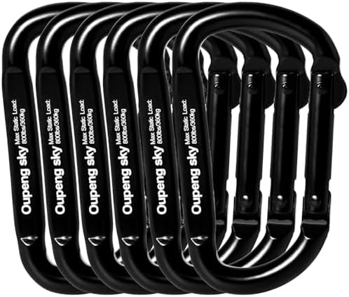 Carabiner Clip - Heavy Duty Carabiners 800lbs-13KN (2922 lbs) Carabeaner D Ring Shape,Key Chain C... | Amazon (US)