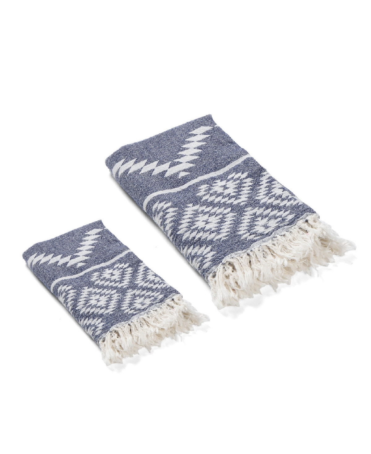 Olive and Linen Aztec Turkish Bath and Hand Towel 2 Piece Set Bedding | Macys (US)
