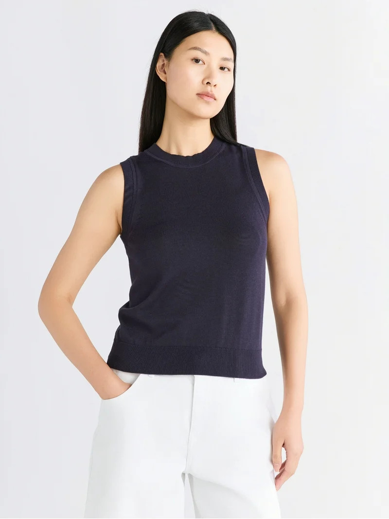 Free Assembly Women's Sleeveless Sweater Shell, Lightweight, Sizes XS-XXL | Walmart (US)