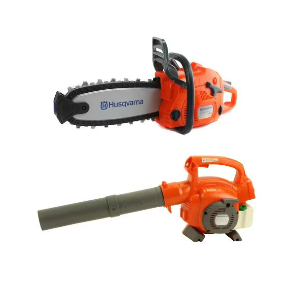 Husqvarna 125B Kids Toy Battery Operated Leaf Blower & Chainsaw Pretend Play Set | Target