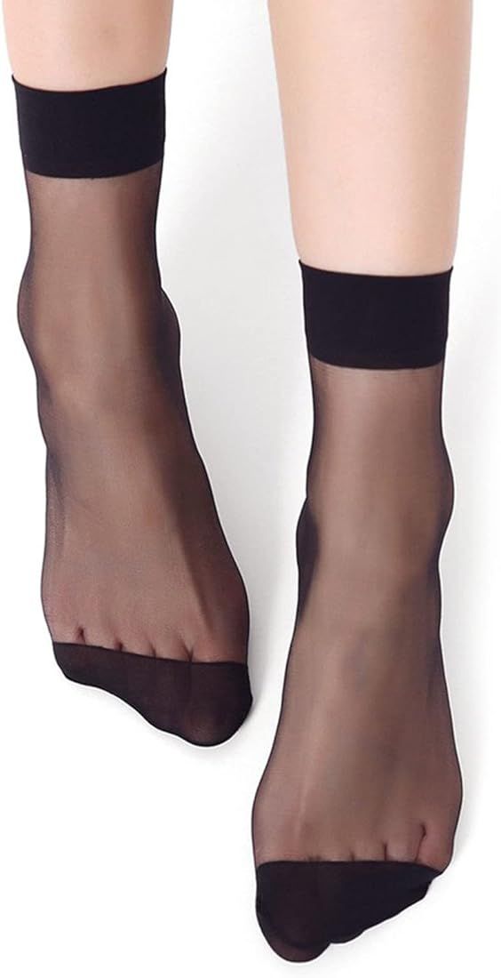 Eralove 10 Pairs Women's Nylon Ankle Short Sheer Socks | Amazon (US)