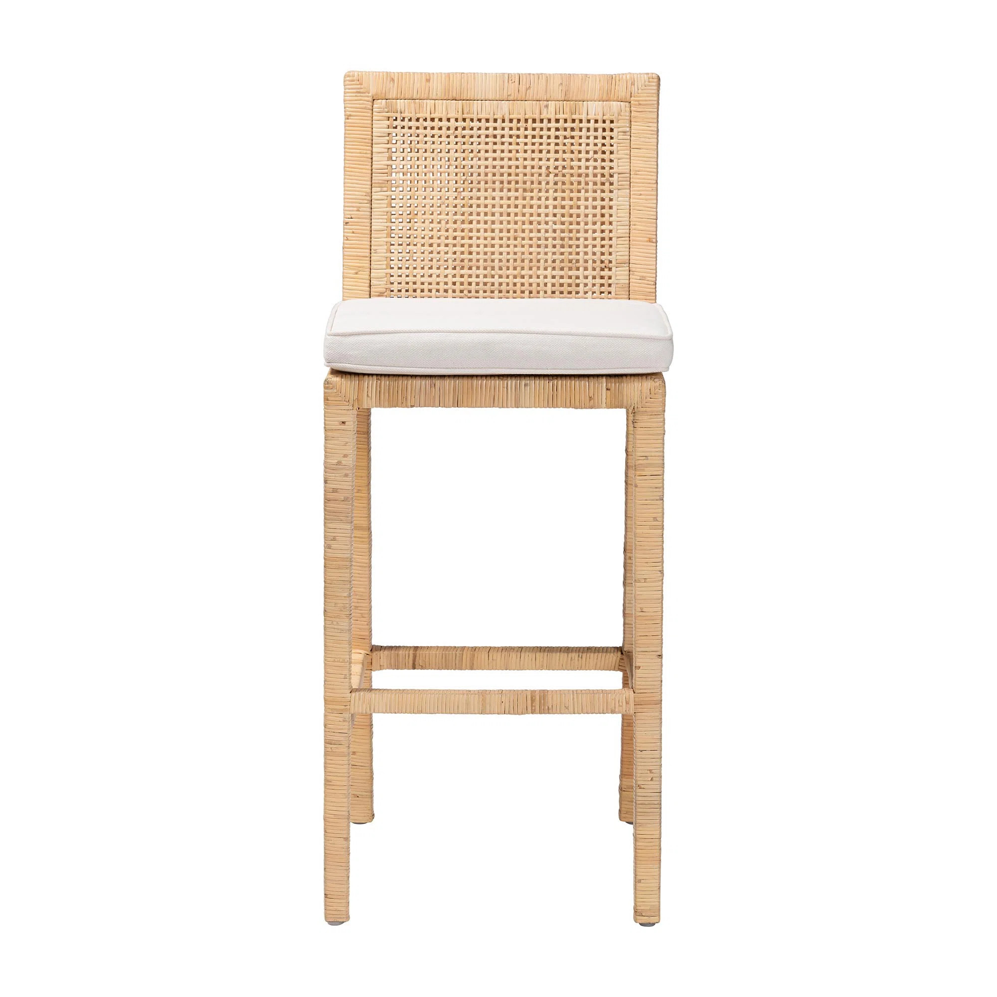 Colombano Bali & Pari Sofia Bohemian Natural Rattan Bar Stool | Wayfair North America