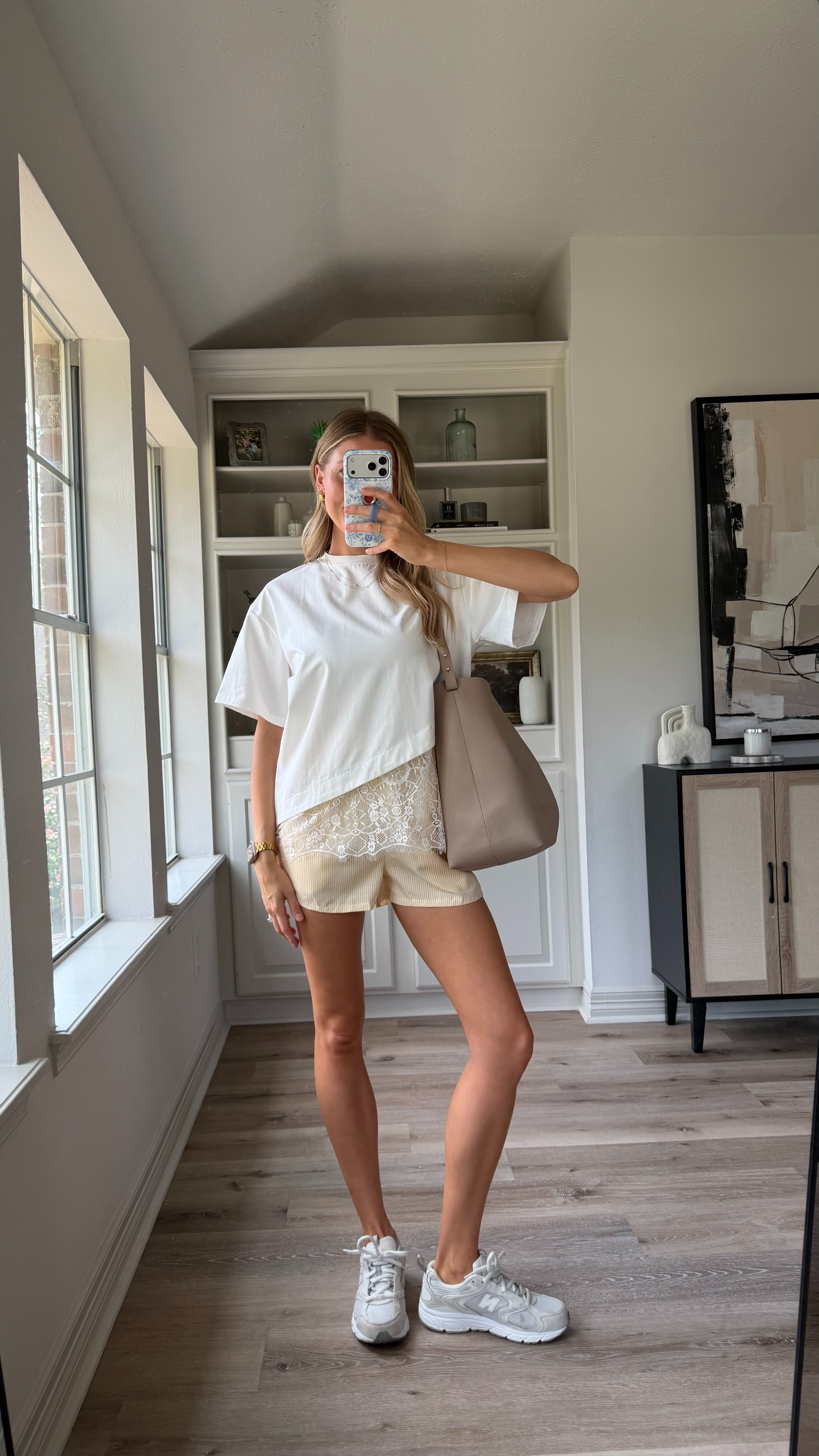 Chic casual ootd | small in lace tee + small in shorts (from set) 

 #LTKootd