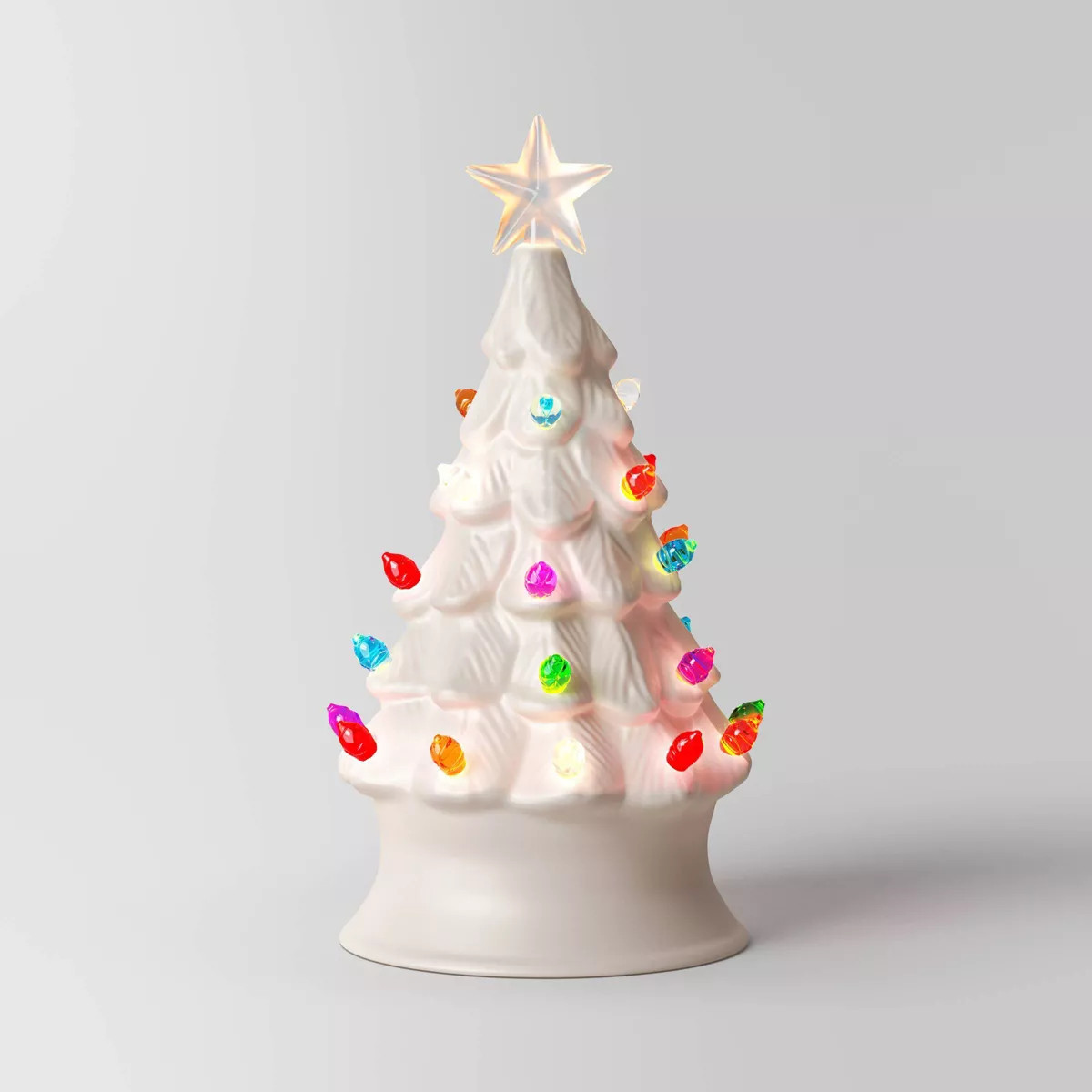 6.875" Battery Operated Lit Ceramic Christmas Tree White - Wondershop™ | Target