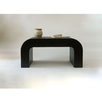 Curved Coffee Table, Low U Shaped Coffee Table Modern Simple Rounded - Black | Etsy (US)