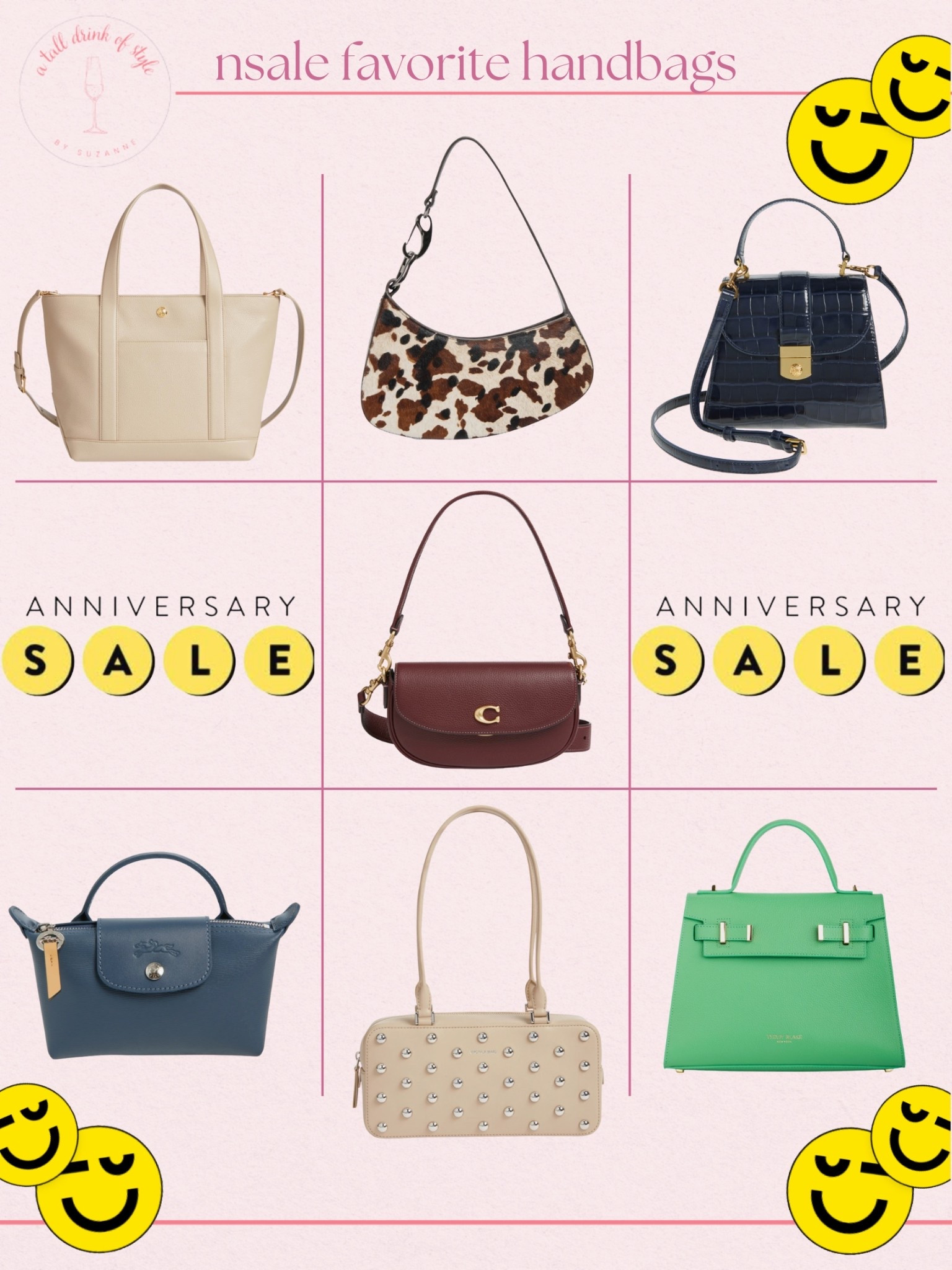 NSALE FAVORITE HANDBAGS 

Hi friend! 👋 Thanks for your support! I’m so glad you’re here!
If you're tall, over 40, or just tired of fashion that doesn’t fit your life, you’re in the right place. I share classic, elevated outfit formulas that actually work on tall women (I’m 6’1” for reference!) and help you feel confident getting dressed again.
I am your resource for timeless, elevated fashion for women over 40 (and tall women)
Age: 55
Height: 6’1”
Tops: S/M
Bottoms: 8/10
Dresses: 8/M
Over 50 fashion, tall fashion, workwear, everyday outfits, timeless outfits, Classic Outfits, Nordstrom sale, anniversary sale, nordy sale, new purse, statement purse, cow print bag, tote bag, shoulder bag, small tote, leather bag, studded bag, 

#LTKSeasonal #LTKSaleAlert #LTKItBag