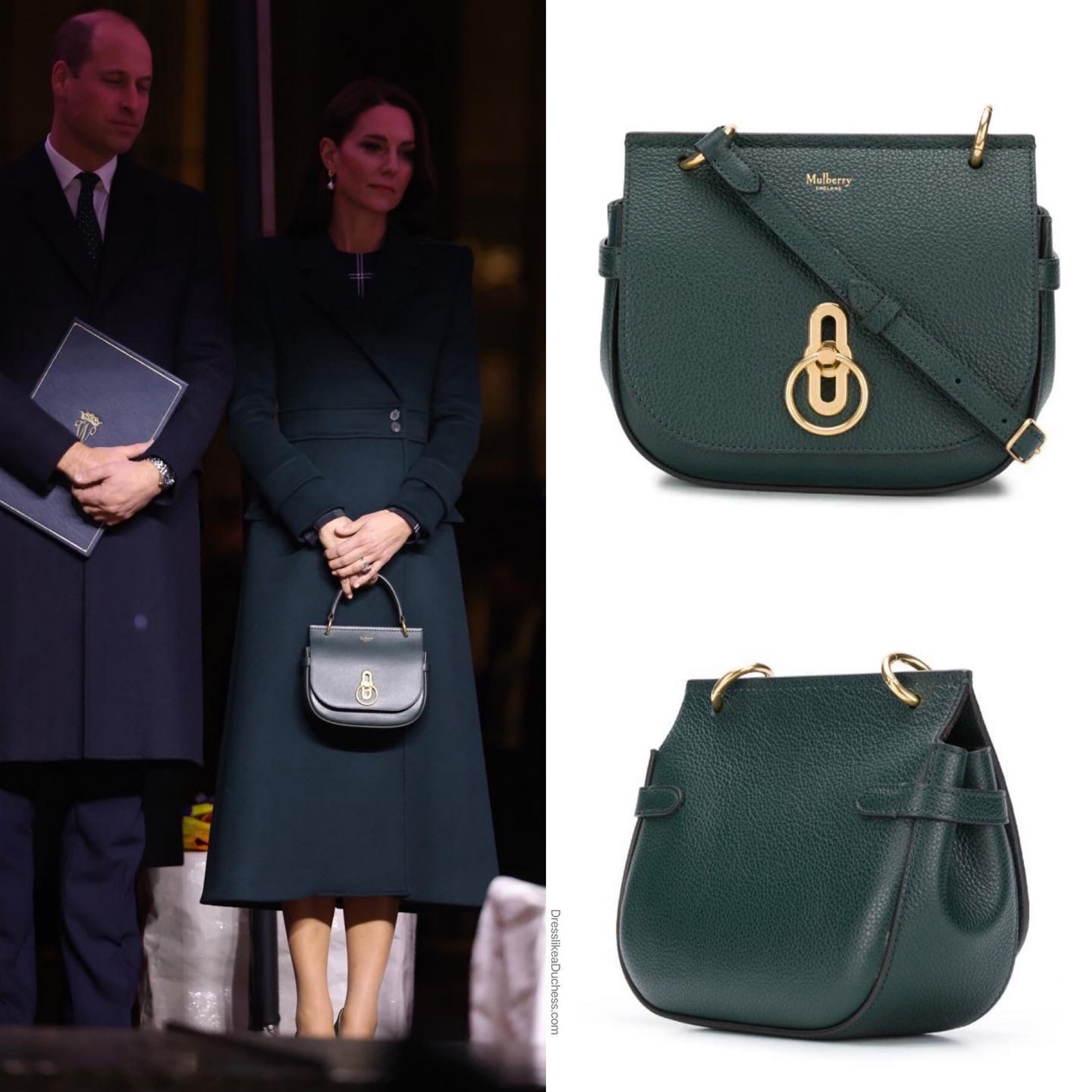 Kate carrying Mulberry amberley crossbody bag