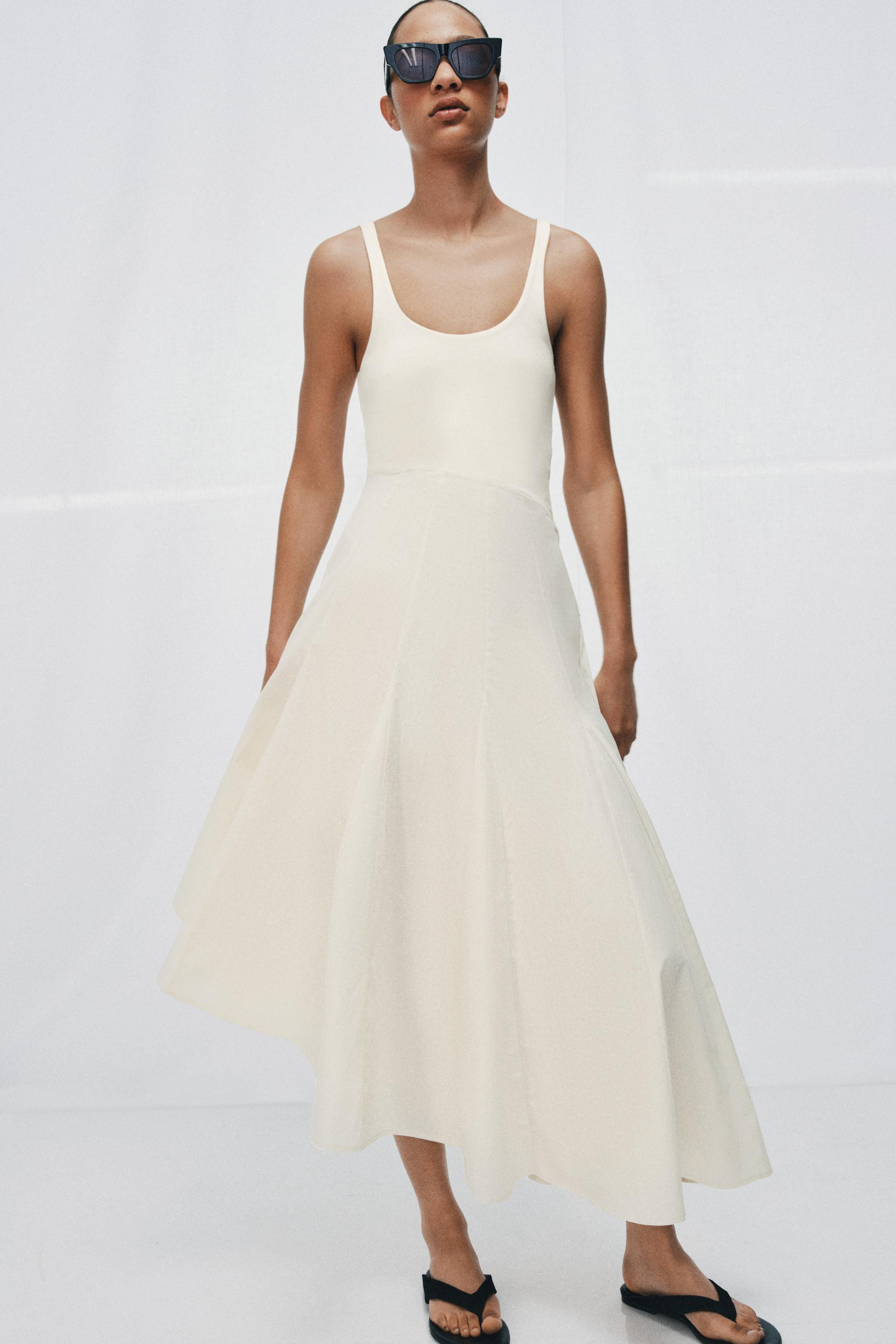 COMBINATION GODET DRESS | Zara US