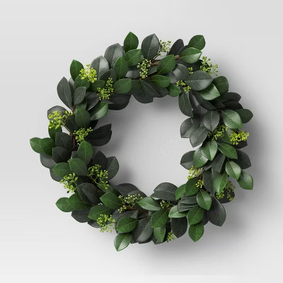 Seeded Green Wreath - Threshold™ | Target