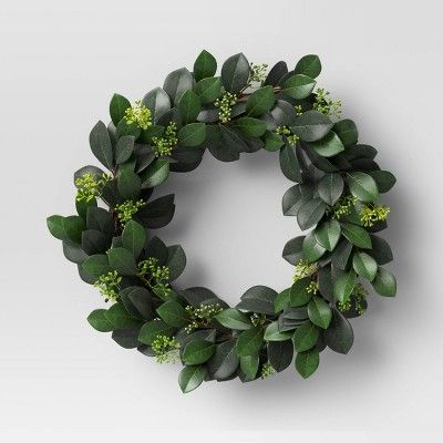 Seeded Green Wreath - Threshold™ | Target