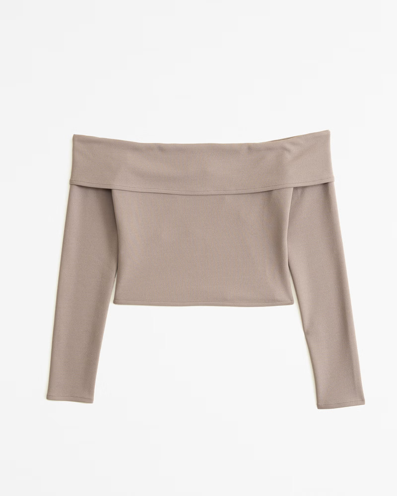 Long-Sleeve Off-The-Shoulder Top | Abercrombie & Fitch (US)