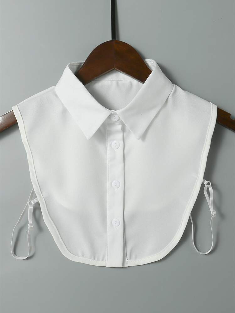1pc Comfortable Fabric Solid White Plain Fake Collar Women Faux Collar Accessories Women | SHEIN