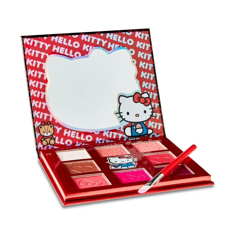 Hello Kitty 8-Well Shimmery and Glittery Shadow Palette with 1 Brush | Walmart (US)