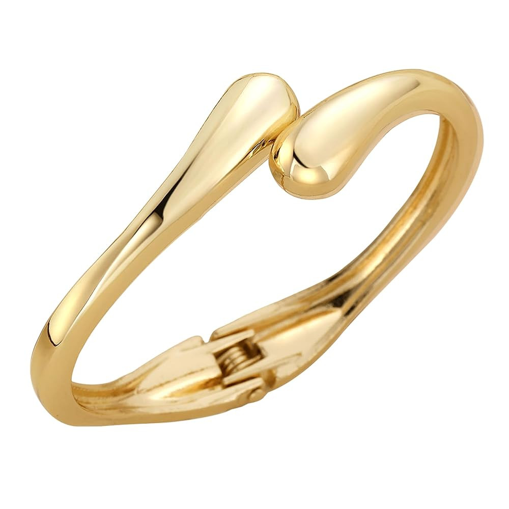 Trendy Twist Chunky Cuff Bracelet, Gold Bangle Bracelets for Women | Amazon (US)