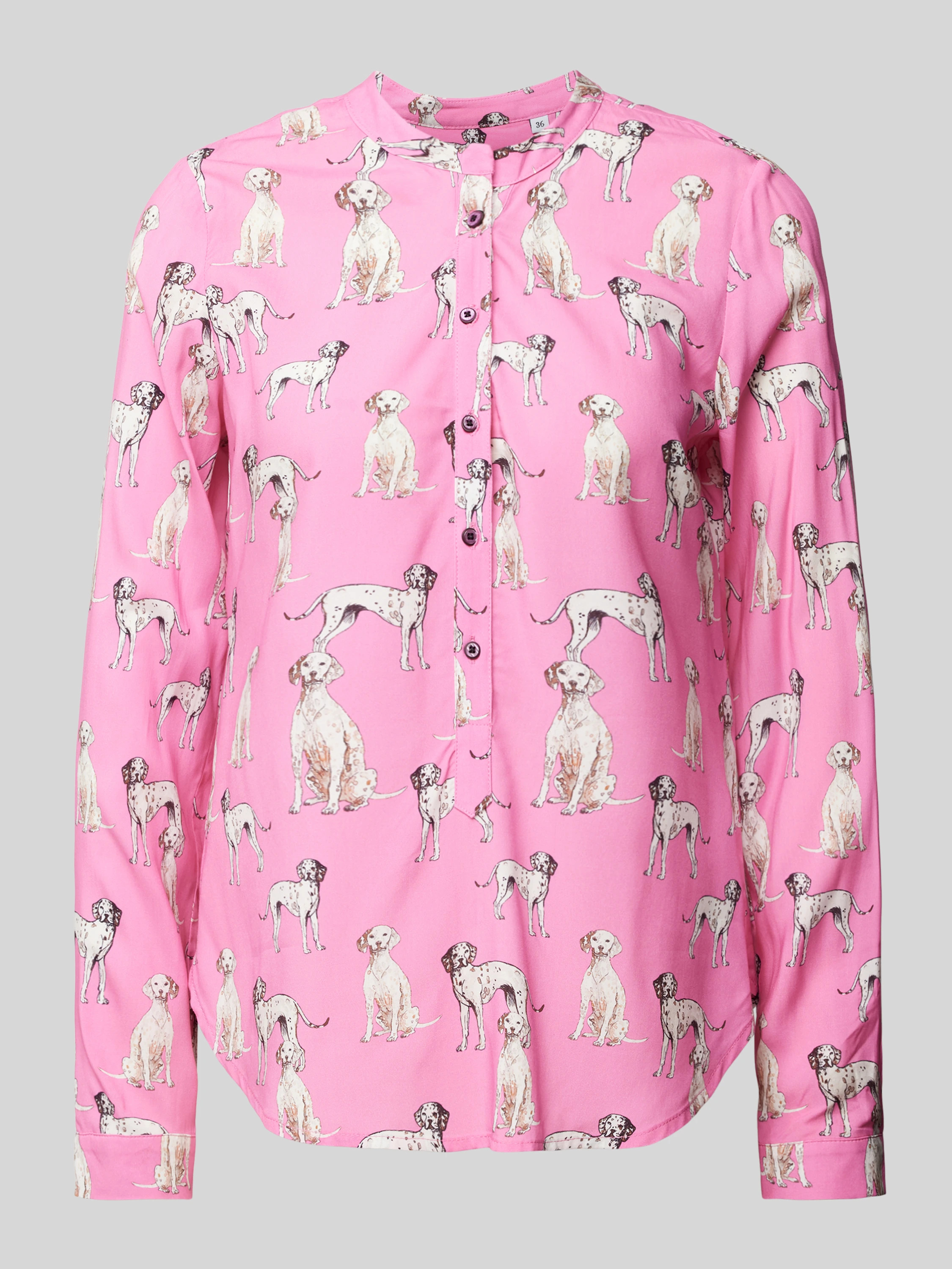 Slim Fit Bluse mit kurzer Knopfleiste in pink | Peek & Cloppenburg* Düsseldorf DE