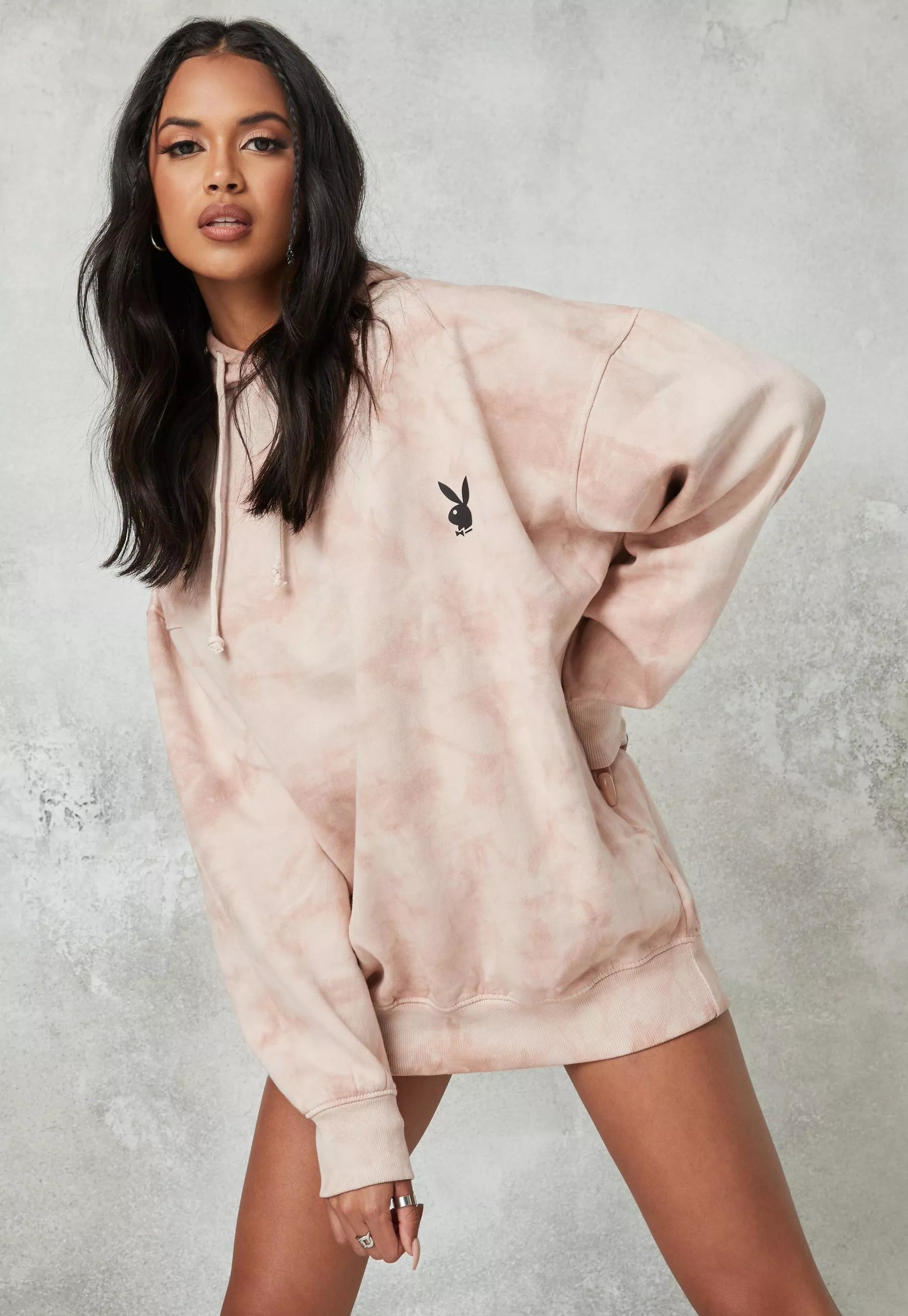 Playboy x missguided stone tie dye hoodie new arrivals