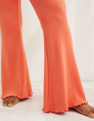 Aerie Kick-It Ribbed High Waisted Super Flare Pant | American Eagle Outfitters (US & CA)