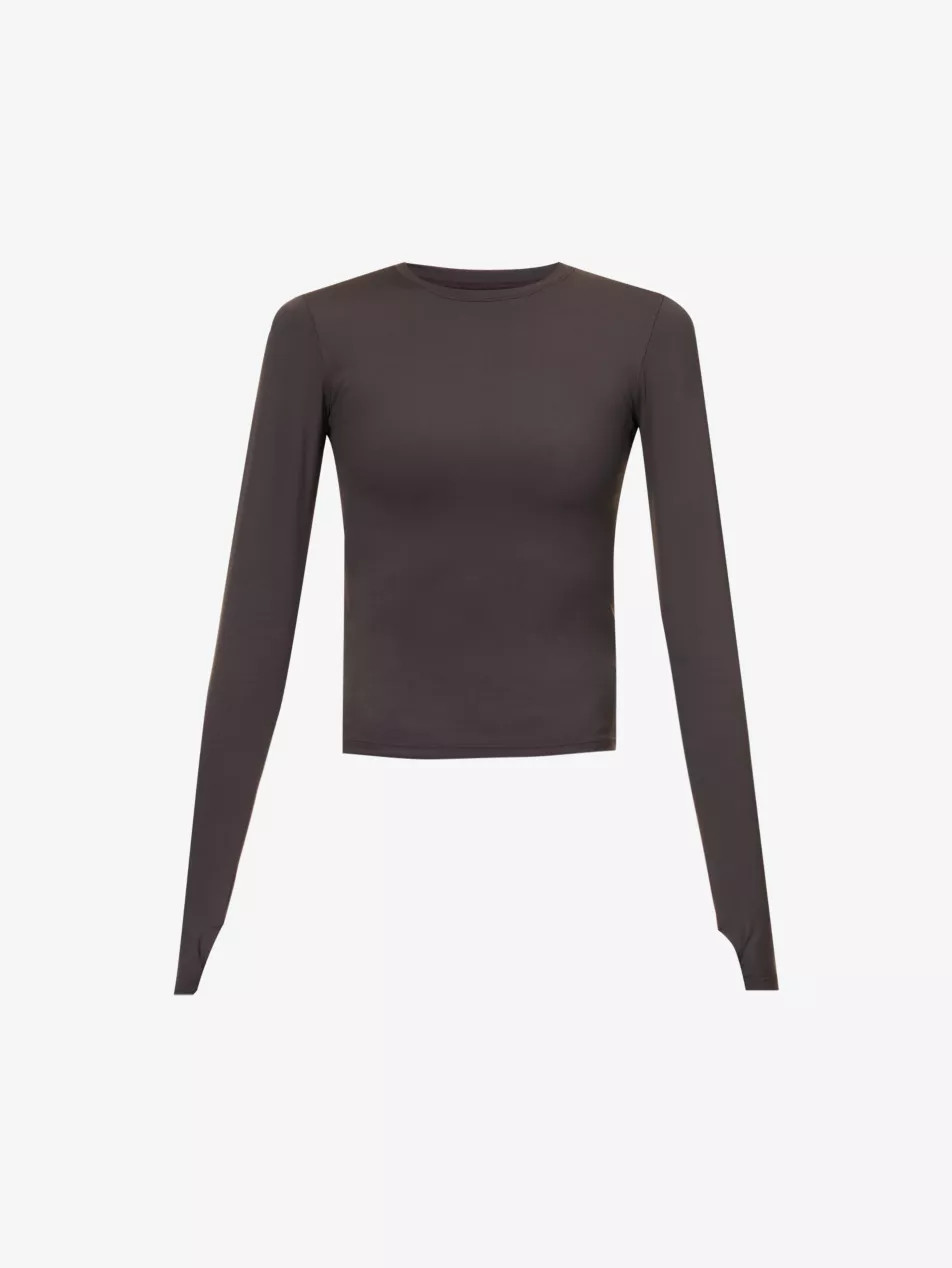 Core fitted stretch-woven T-shirt | Selfridges