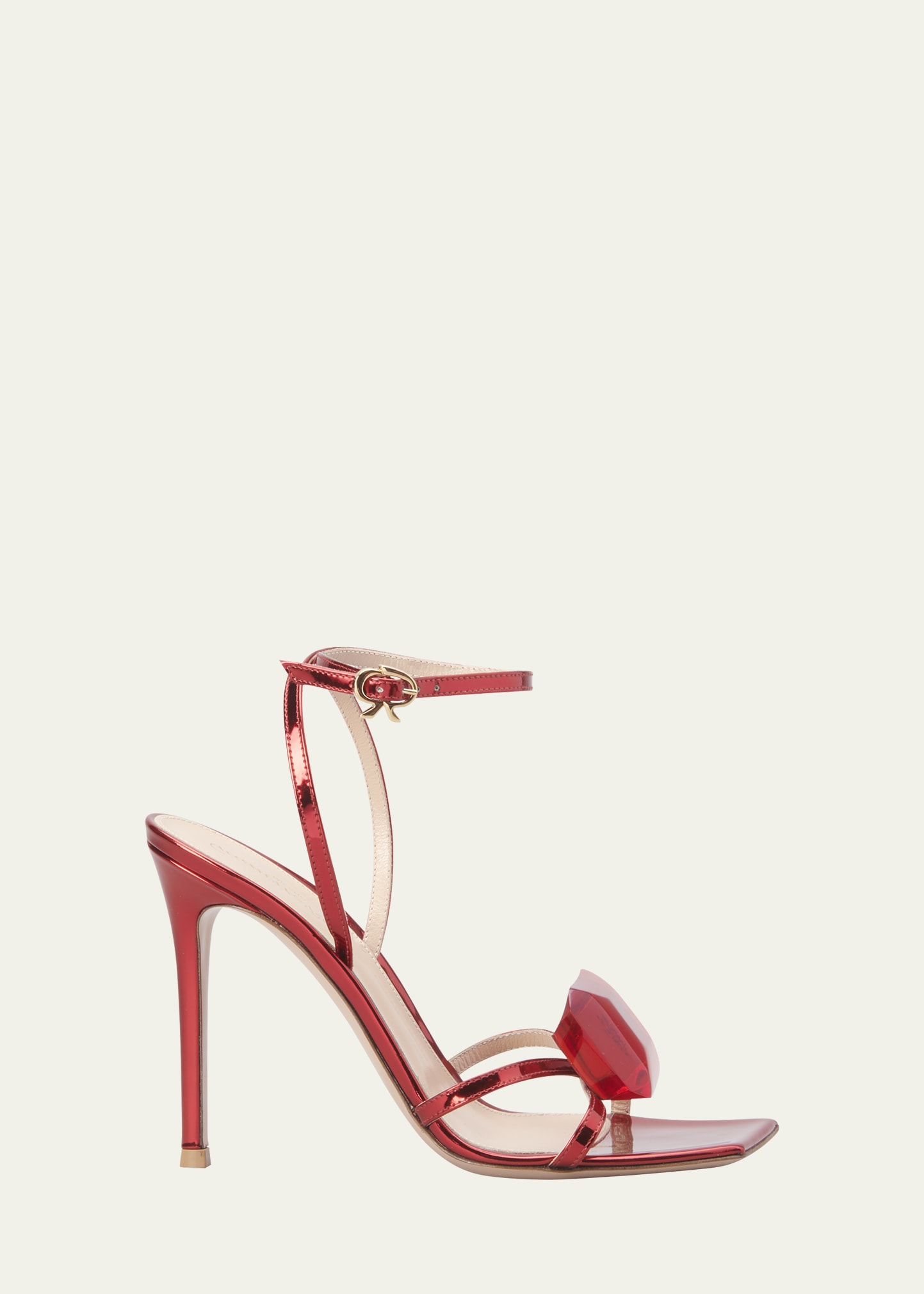 Gianvito Rossi Jaipur Metallic Jewel Ankle-Strap Sandals | Bergdorf Goodman