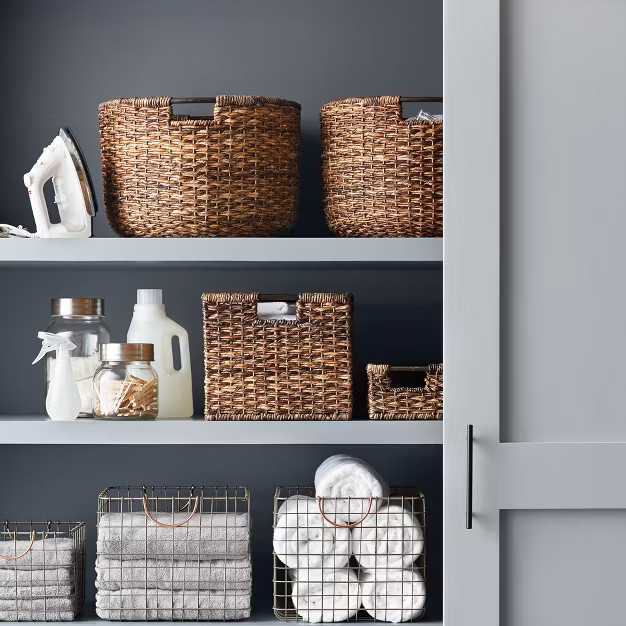 Woven Dark Global Large Milk Crate - Threshold™ | Target