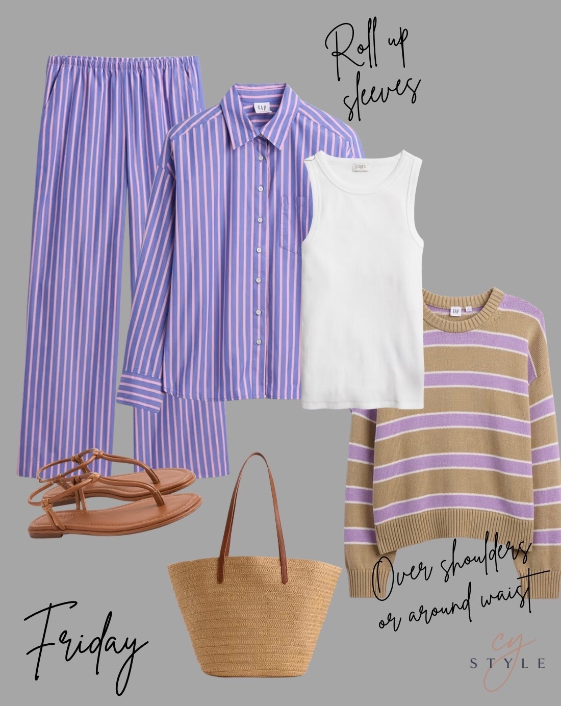 Friday OOTD 
Color crush 💜🤎🤍
Gap Factory

#LTKootd #LTKSaleAlert #LTKOver40