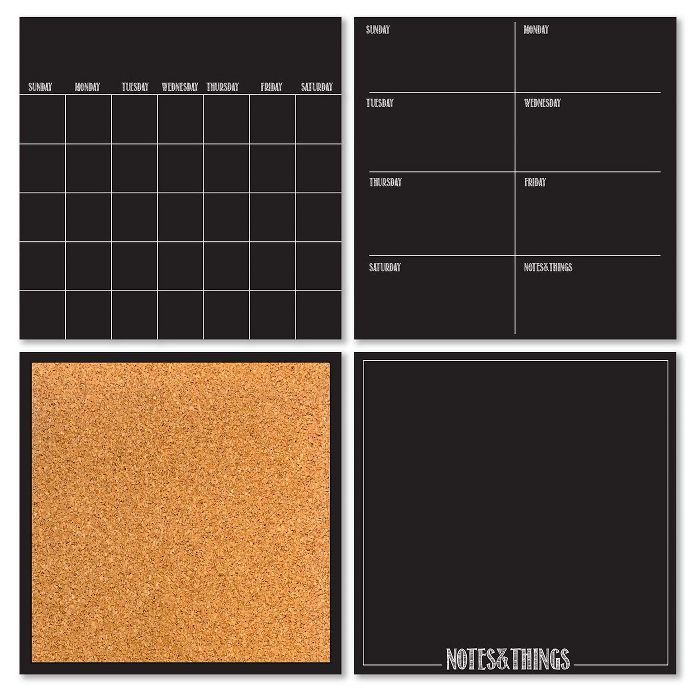Wall Pops!  Dry Erase Calendar and Cork Board Set - Black | Target