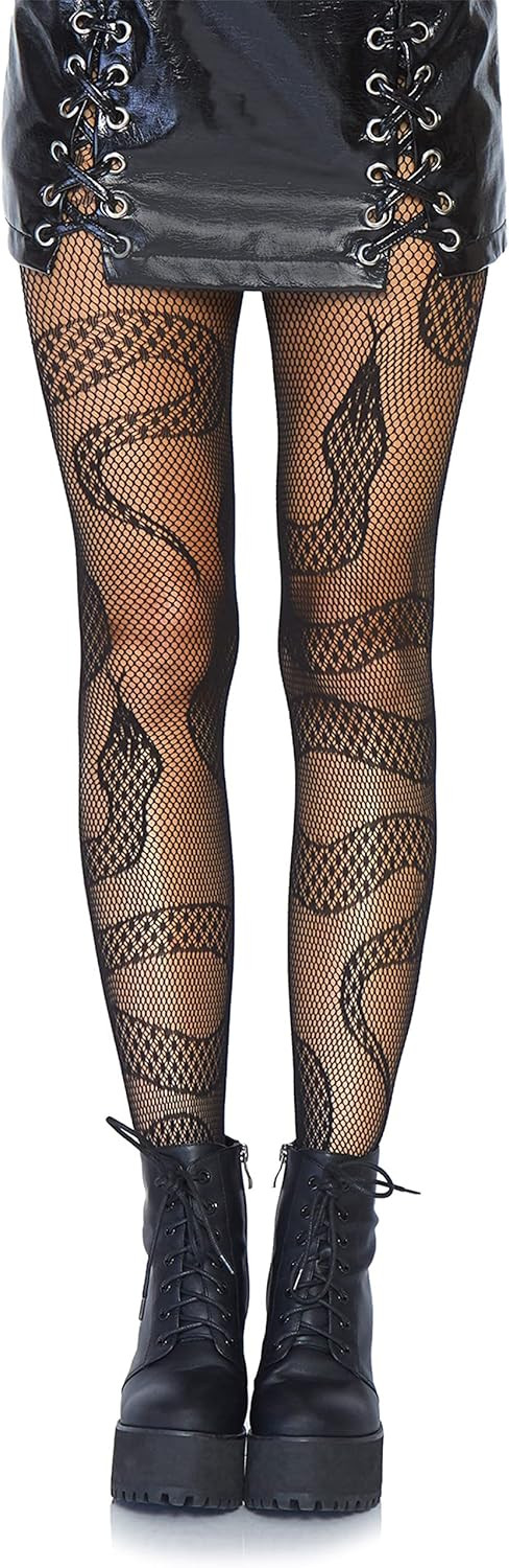 Leg Avenue Women's Dark Alternative Animal Fishnet Tights | Amazon (US)