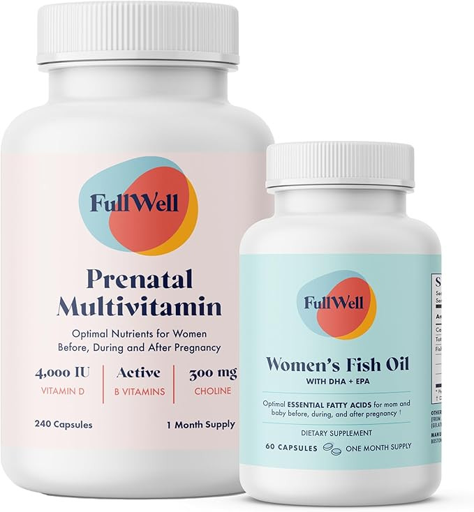 Prenatal Vitamin + DHA | Omega 3 Fish Oil with DHA & EPA for Brain Development & Nervous System S... | Amazon (US)