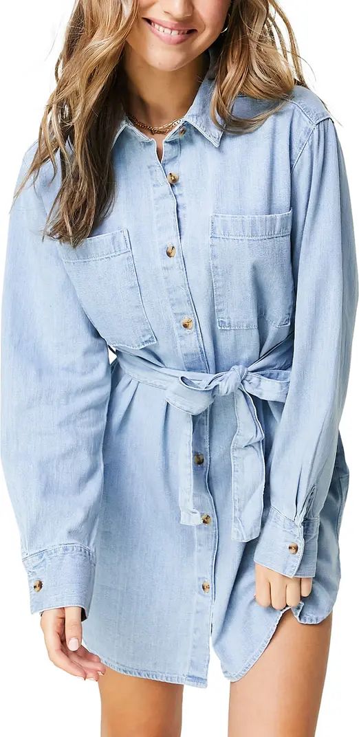 ASOS DESIGN Oversize Long Sleeve Cotton Shirtdress | Nordstrom | Nordstrom