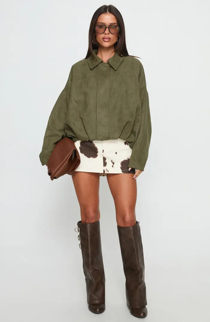 Enlightened Faux Suede Bomber Jacket | Nordstrom