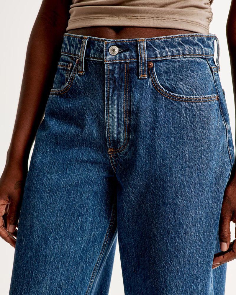 Mid Rise Ultra Wide Leg Jean | Abercrombie & Fitch (US)